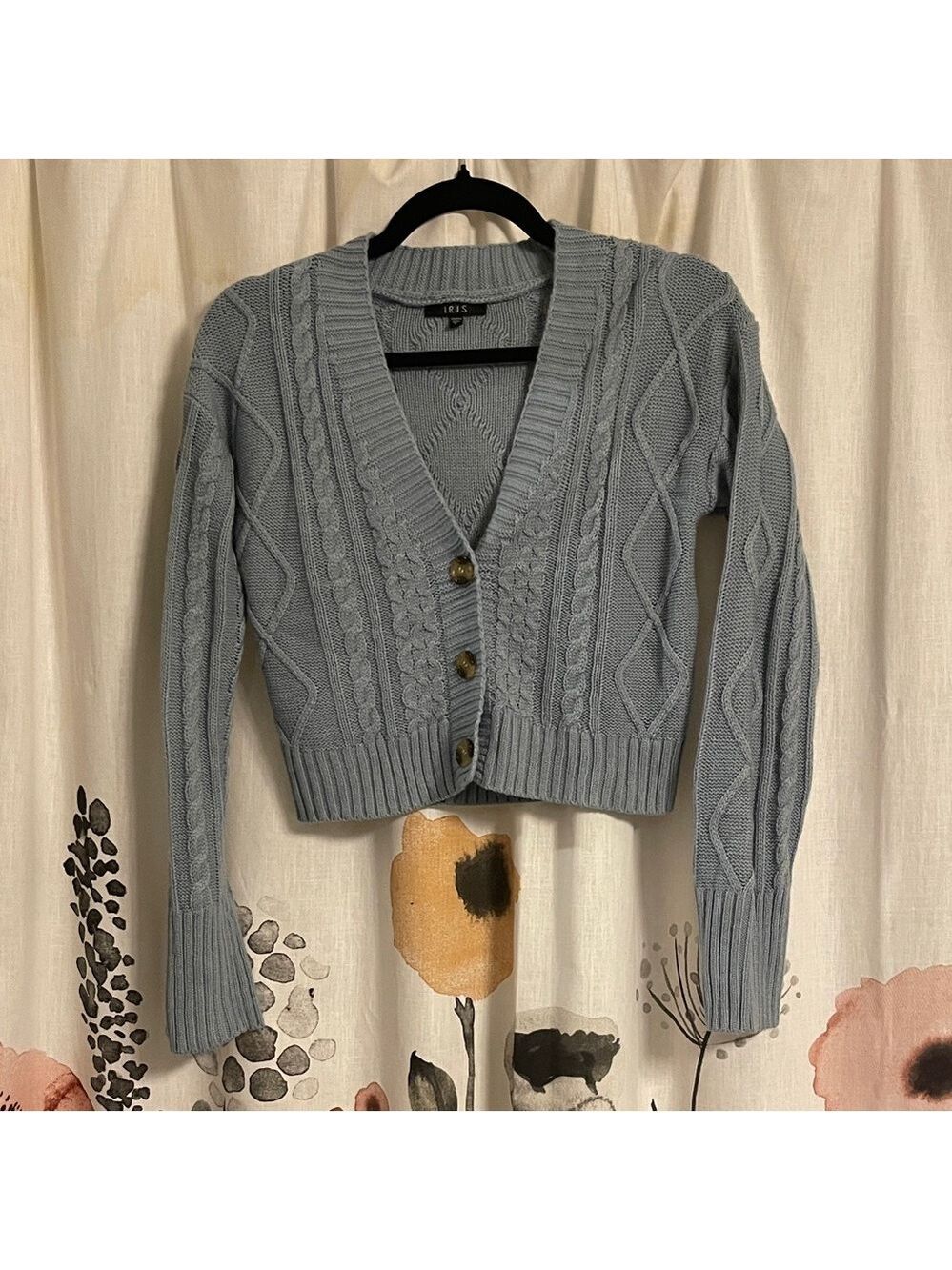 Iris Cable Knit Cardigan Size Large